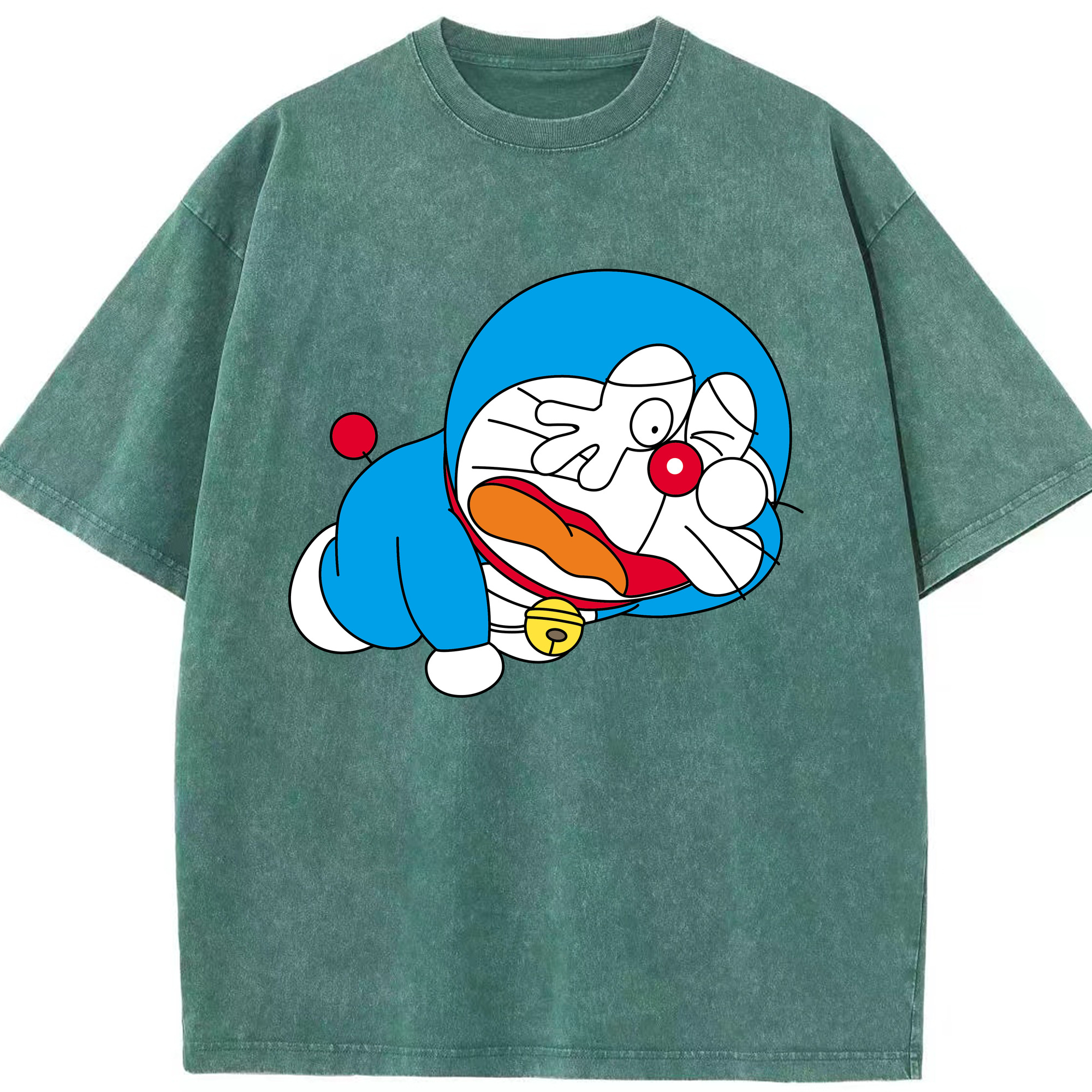 （画像用） ドラえもん Doraemon 綿100% ヴィンテージ風 半袖Tシャツ（フロントプリント）